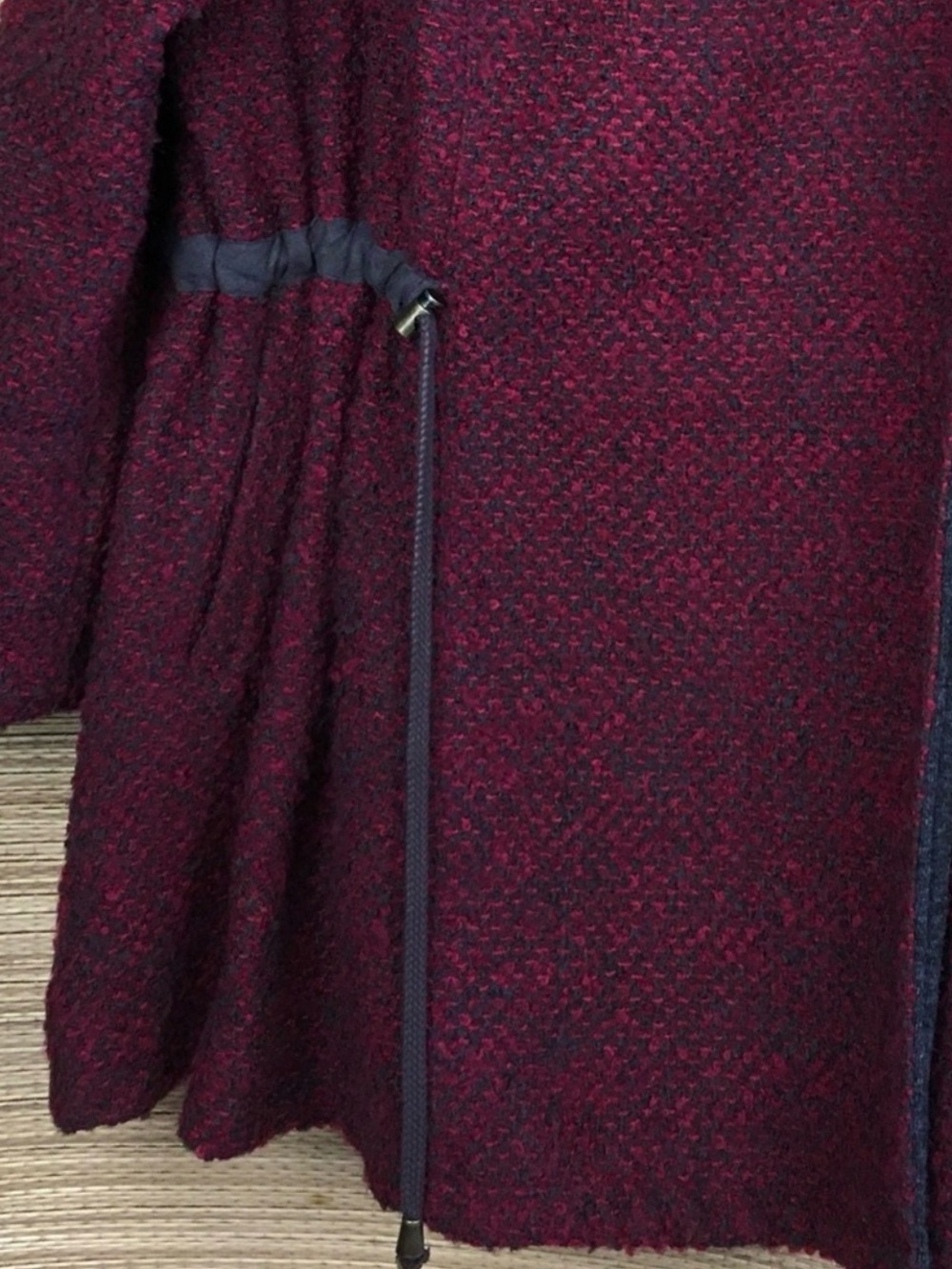 Free People "Satellite Image"
Tweed Wool Blend Hooded Jersey-Lined Coat Size S/P - Picture 10 of 14